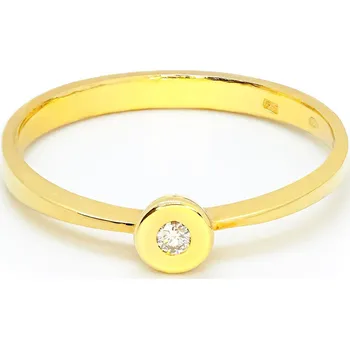 Prsten Zásnubní prsten ze žlutého zlata s diamantem 21ZP2402736C