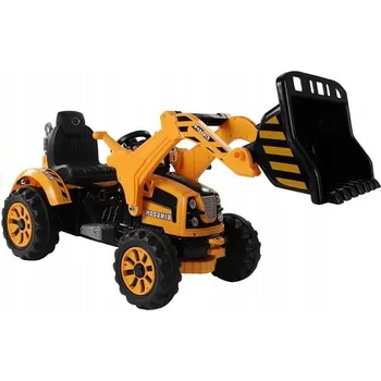 autíčko Traktor na akumulátor s lžící Bagr Oranžový