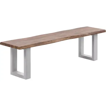 Masivní lavice Bullwer z palisandru, lakovaná, hnědá – 160×40×45 cm