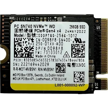 Pevný disk SSD disk Western Digital SN740 256 GB M.2 PCIe