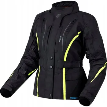 Moto bunda Textilní bunda Ozone Sahara Lady Černá/Žlutá Neon DXS