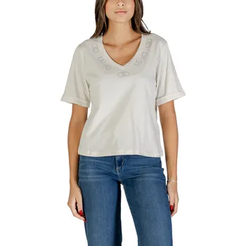 Liu Jo dámské tričko s výstřihem do V Liu Jo modrá | bílá 3490425