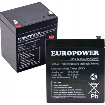 Záložní baterie Akumulátor AGM Europower EP 5-12 T2 (12V 5Ah)