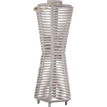 Lucerna Dřevěná dekorativní lucerna béžová 76 cm + vložka