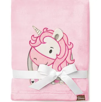 Dětská deka Dětská deka Be Mammy 76 x 102 cm růžová se zvířátky