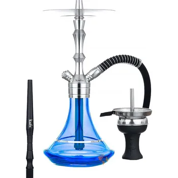 Čistič dýmky Vodní dýmka Aladin MVP 360 nerez 43 cm Blue with Silver Ring