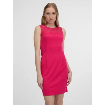 Dámské šaty Orsay Dámské Tmavě růžové dámské pouzdrové šaty s krajkou ORSAY Růžová M (2230846)