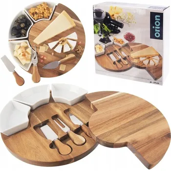 Kuchyňské prkénko Prkénko na krájení sýrů Orion dřevěné 7 ks