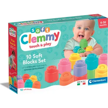 Hračka pro nejmenší Clementoni Měkké kostky 10 ks Clemmy