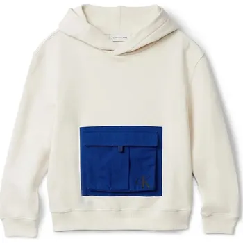Chlapecké oblečení Dětská mikina Calvin Klein Jeans IB0IB02566.9BYA béžová 01X, vel. 152