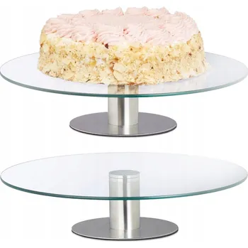 Podnos otočná na podstavci, skleněná na dort, dort LUXITO Marianne 28 cm