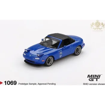 autíčko MAZDA MX-5 MIATA TUNINGOVANÁ VERZE TMAVĚ MODRÁ 1990, Mini GT, MGT01069-L, 1:64