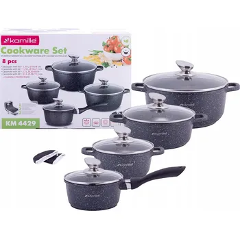 Sada nádobí Sada hrnců Kamille GR10 hliníková 8 dílů