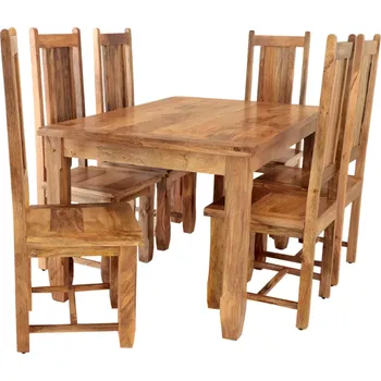 Jídelní set Jídelní set pro 6 osob Devi z indického masivu mango