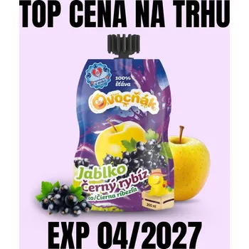 Sušené ovoce OVOCŇÁK mošt Jablko - Černý rybíz 200 ml EXP 04/2027