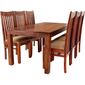 Jídelní set Set jídelní stůl a židle pro 6 osob z masivu palisandr