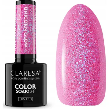 Přípravek na nehty Claresa Hybridní lak na nehty UNICORN GLOW UG4 opalizující růžový