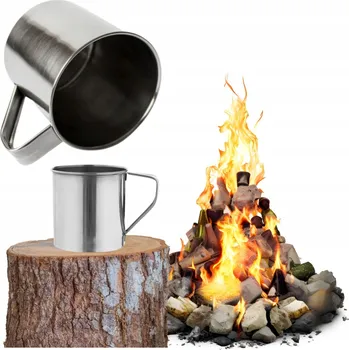 Hrnek z nerezové oceli s uchem o objemu 450 ml