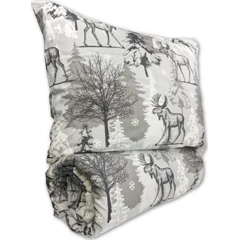 Povlečení Brotex Vánoční prodloužené povlečení bavlna 140x220, 70x90cm Lara