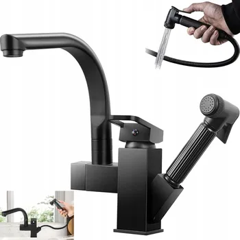 Vodovodní baterie STOJÍCÍ KUCHYŇSKÁ DŘEZOVÁ BATERIE S VYTÁHNOU SPRCHOU, 2 FUNKCE