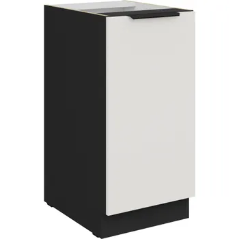 Kuchyňská skříňka 40 D 1F BB, Spodní kuchyňská skříňka Aria bílá​/černá