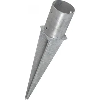 Tesařské kování Patka zarážecí s hrotem kruhová, 121/900mm, žár. Zn