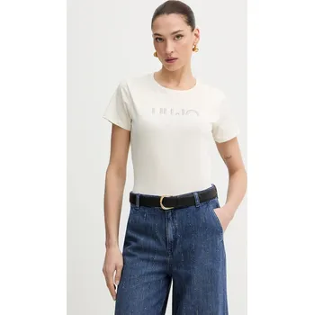 Pánská móda Bavlněné tričko Liu Jo TA6056.JS923 béžová 01X, vel. S