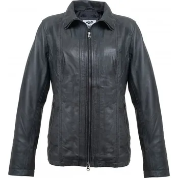 Dámská casual bunda MAX Dámská kožená bunda Emma Long tmavě olivová