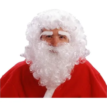 Karnevalová paruka GoDan Mikulášská paruka s vousy a obočím AKCE