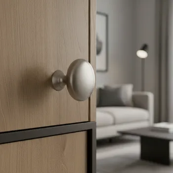 Nábytkové kování Interex Úchytka knopka BEA / Kartáčovaný nikl