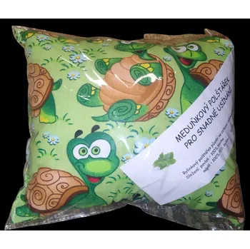 Dekorativní polštářek Meduňkový nahřívací polštářek se želvou (Bylinkový polštářek)