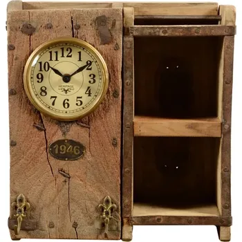 Hodiny Hodiny ve tvaru cihly s přihrádkami