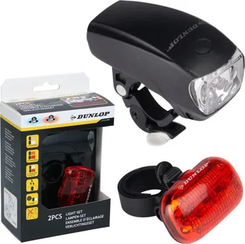 Cyklosvítilna Sada LED světel na kolo Dunlop vpředu i vzadu