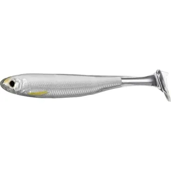 Umělá nástraha LIVETARGET - Gumová nástraha Slow-Roll Shiner Paddle Tail Swimbait 10 cm Silver Pearl 4 ks