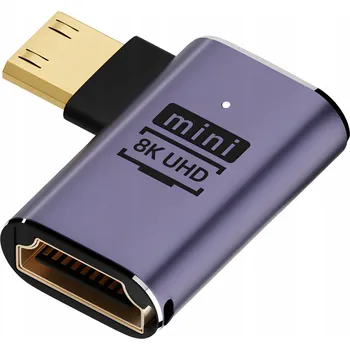 Video kabel ÚHLOVÝ ADAPTÉR PŘEVODNÍK HDMI na Mini HDMI 48GBPS 8K 60HZ C2