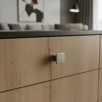 Nábytkové kování Interex design Úchytka knopka AXON / Kartáčovaný nikl