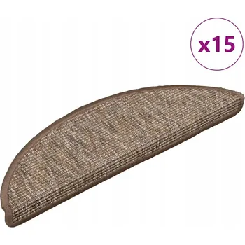 Nášlap na schod Samolepicí nášlapy na schody, 15 ks, 56x17x3 cm, světle hnědá