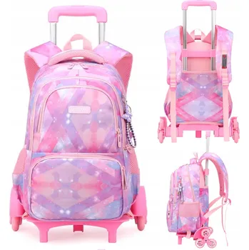 ProSchool 2v1 školní batoh na kolečkách, růžový