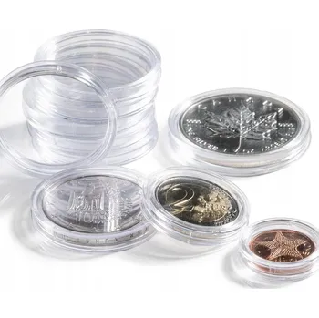 Obal pro sběratelský předmět Kapsle na mince Leuchtturm 60 ks, průměr 19/22,5/23/26/27/32,5 mm