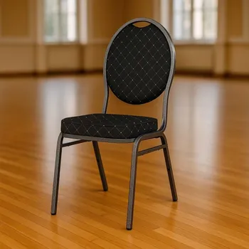 Jednací židle Kongresová židle kovová MONZA, černá, stohovatelná