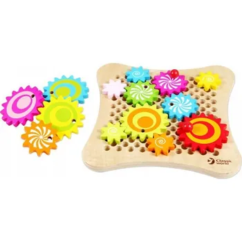 Dřevěná hračka Dovednostní hra Ozubená kola Classic Word EKO