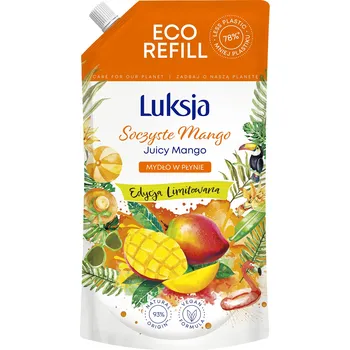 Koupelová kosmetika Luksja Šťavnaté Mango Tekuté Mýdlo Náhradní Náplň 900 ml
