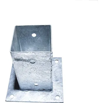 Tesařské kování Botka kotevní, čtvercová s deskou, 60mm, žár. Zn