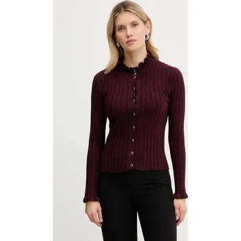 Dámský svetr Kardigan Morgan dámský, vínová barva, MUOLI 93X, vel. S