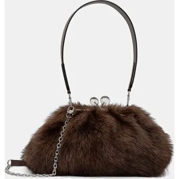 Kabelka Kabelka Weekend Max Mara AORTENSIA hnědá barva, 2615511134600 88X, vel. ONE SIZE