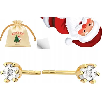 Náušnice Náušnice Złocisto zlaté Au 585 (14 kt)