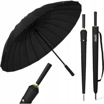 Deštník Automatický deštník Okazeo dlouhý XL černý větruodolný