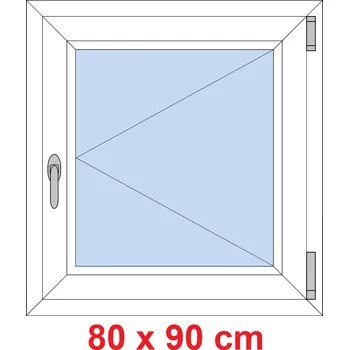 Okno Soft Plastové okno 80x90 cm, otevíravé