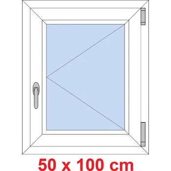 Okno Soft Plastové okno 50x100 cm, otevíravé