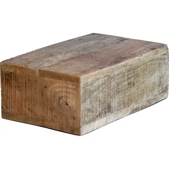 police Masivní nástěnná police Mango s přihrádkou, lakovaná, hnědá